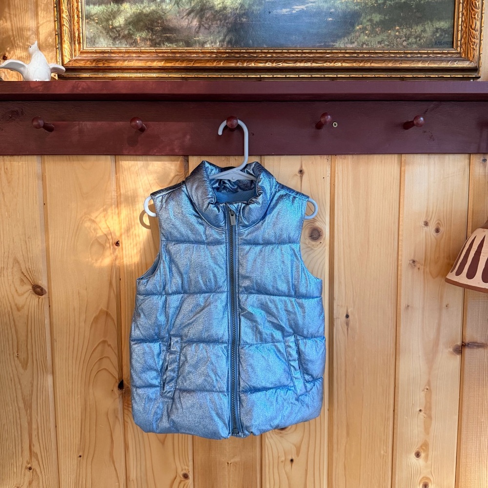 Old Navy Metallic Silver Vest
